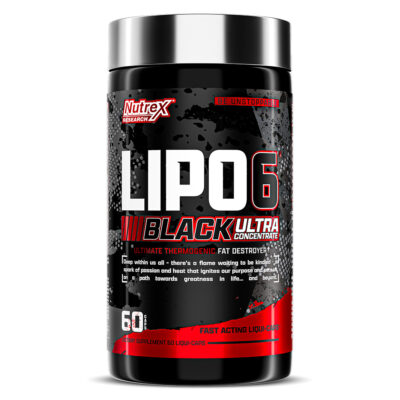 Nutrex Lipo 6 Black Ultra Concentrate Fat Destroyer, Activates Metabolism and Burns Extra Calories