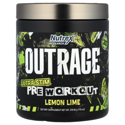 Nutrex Research Outrage, Ultra Stim Pre Workout, High-Stim Energy Surge